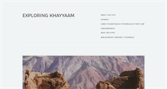 Desktop Screenshot of exploringkhayyam.com