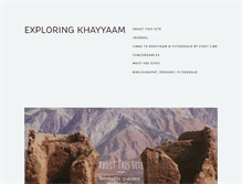 Tablet Screenshot of exploringkhayyam.com